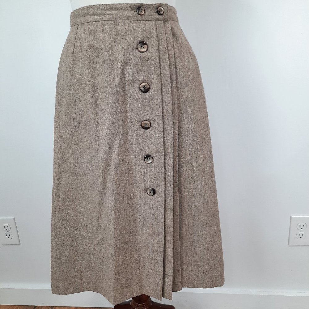 Vtg 70s wool button midi skirt - Newsport brand - Picture 10 of 12